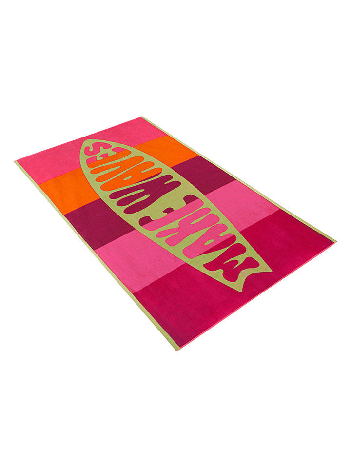 Vossen Ręcznik plażowy "Make waves" ze wzorem rozmiar: 100x180 cm