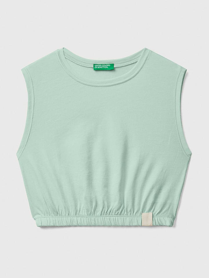 Benetton Top w kolorze zielonym rozmiar: 122