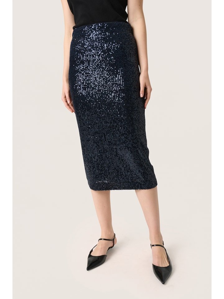 SAINT TROPEZ Spódnica "Suse" w kolorze granatowym rozmiar: M