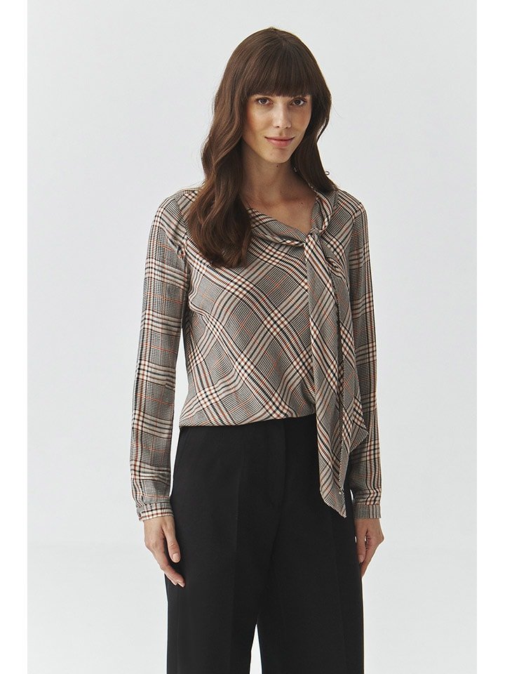 TATUUM Bluzka w kolorze czarno-czerwono-kremowym rozmiar: 40