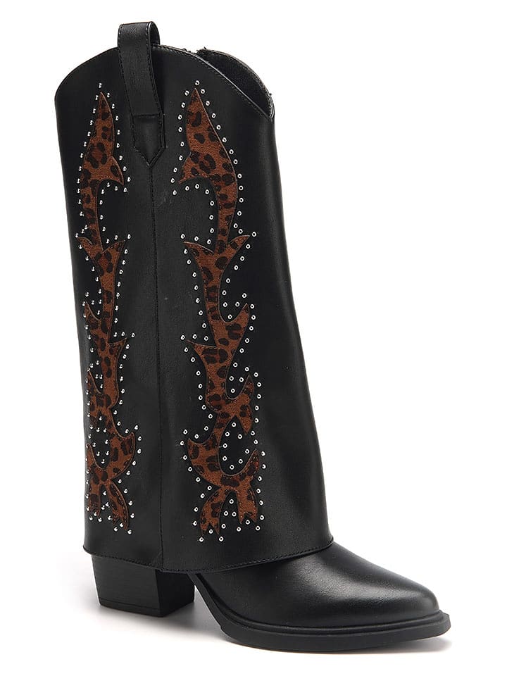 C'M Kozaki w kolorze czarno-jasnobrązowym rozmiar: 40