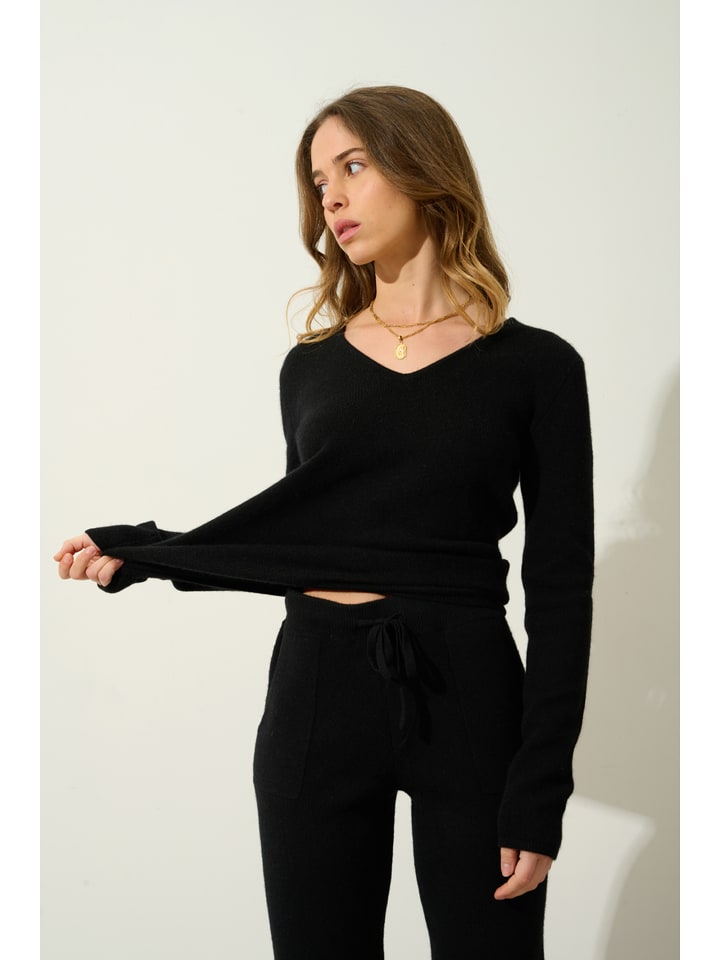 AUTHENTIC CASHMERE Kaszmirowy sweter "Chelsea" w kolorze czarnym rozmiar: L