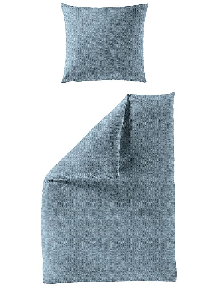 Bierbaum Komplet pościeli w kolorze niebieskim z kory rozmiar: 155x220 cm