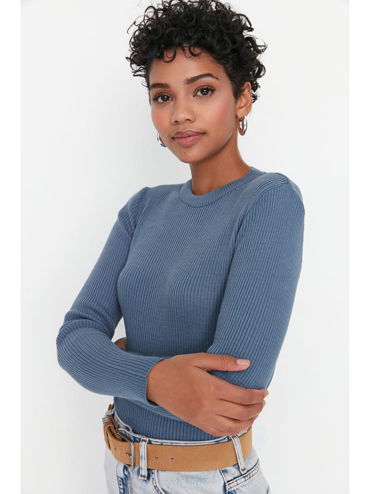trendyol Sweter w kolorze niebieskim rozmiar: L