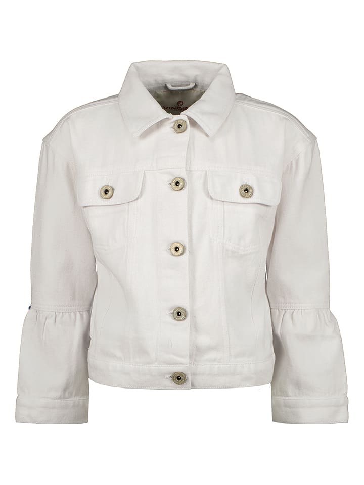 Vingino Kurtka dżinsowa "Tiziana" w kolorze białym rozmiar: 140