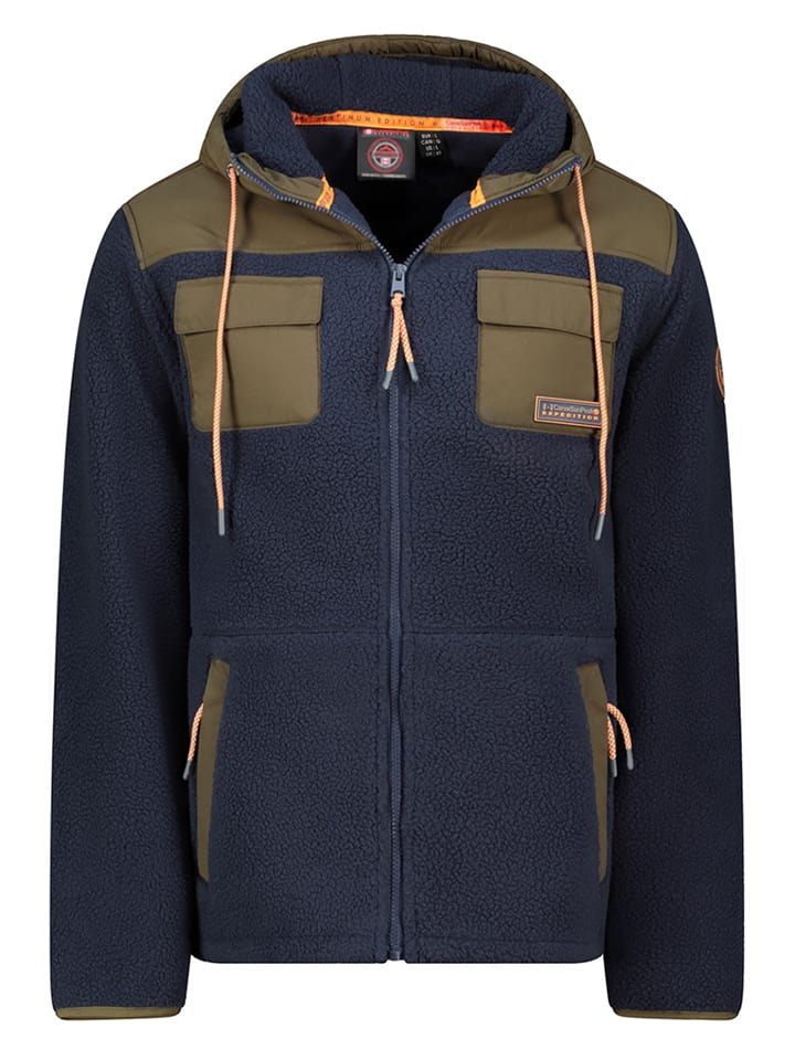 Canadian Peak Kurtka polarowa "Toulouseak" w kolorze granatowo-oliwkowym rozmiar: 3XL