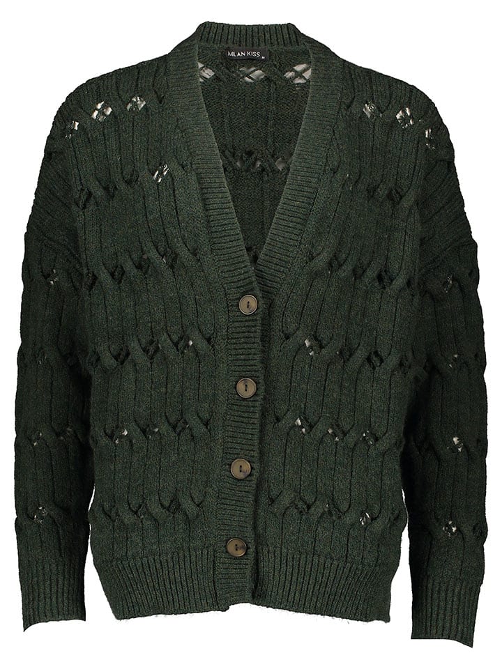 Milan Kiss Kardigan w kolorze ciemnozielonym rozmiar: S