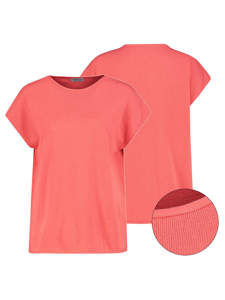 Sublevel Koszulka w kolorze koralowym rozmiar: M/L