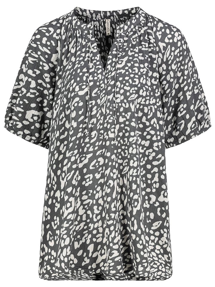 Eight2Nine Bluzka w kolorze szaro-białym rozmiar: M