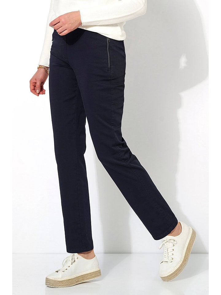 Relaxed by TONI Spodnie "Scarlet" w kolorze granatowym rozmiar: W36