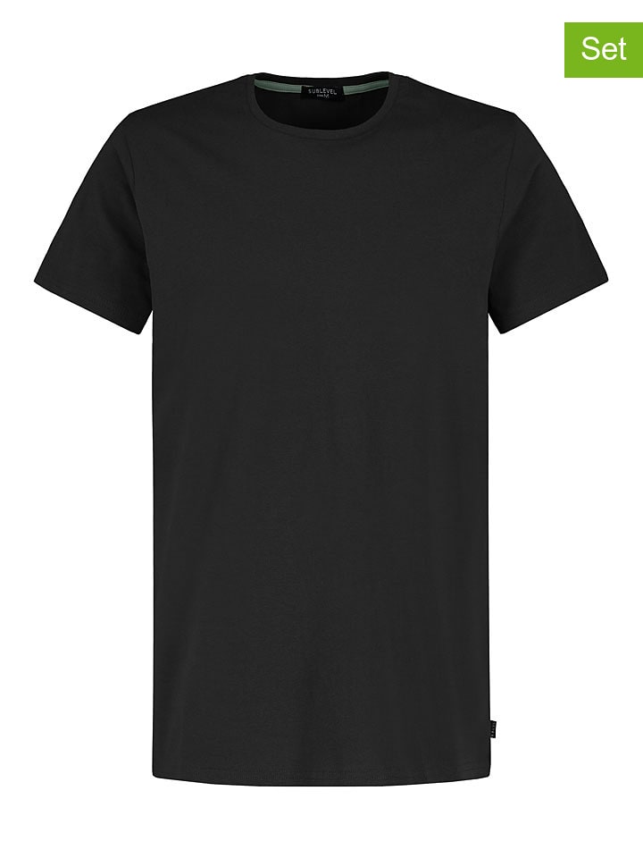 Sublevel Koszulki (5 szt.) w kolorze czarnym rozmiar: M