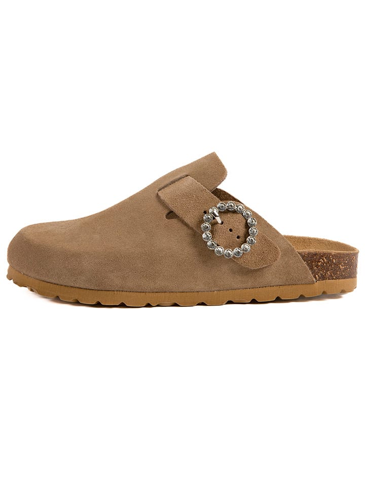 billowy Skórzane chodaki w kolorze brązowym rozmiar: 38