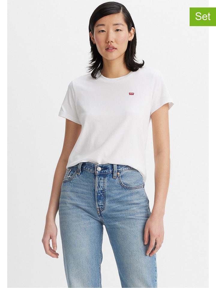 Levi's Koszulki (2 szt.) w kolorze białym i czerwonym rozmiar: XS