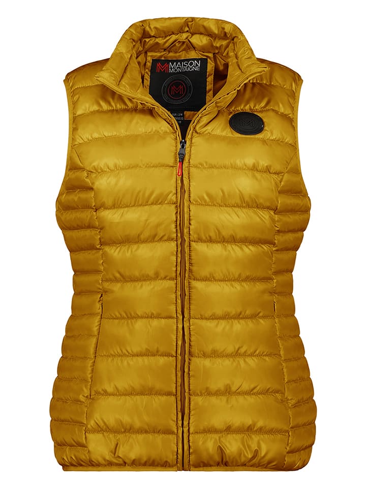 Maison Montaigne Kamizelka pikowana "Annemai" w kolorze musztardowym rozmiar: S