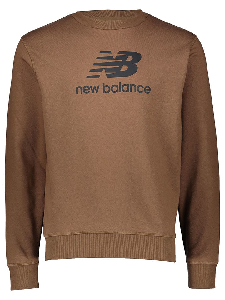 New Balance Bluza "Essentials Stacked" w kolorze brązowym rozmiar: M
