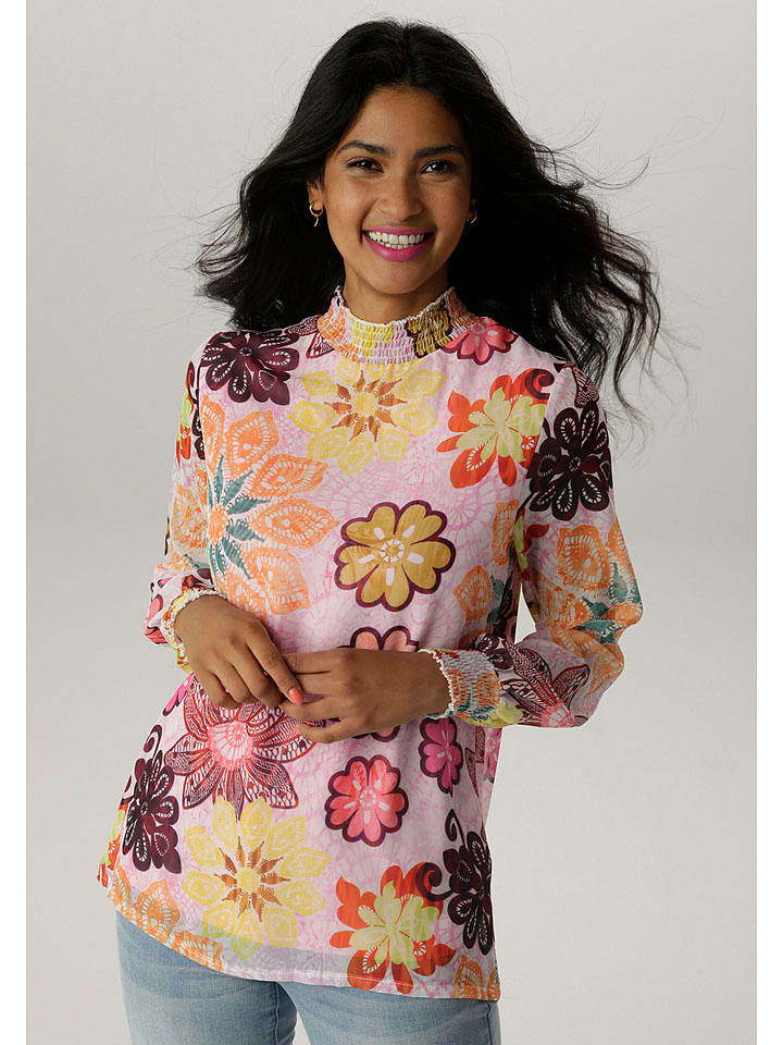 Aniston Bluzka w kolorze jasnoróżowym ze wzorem rozmiar: 38