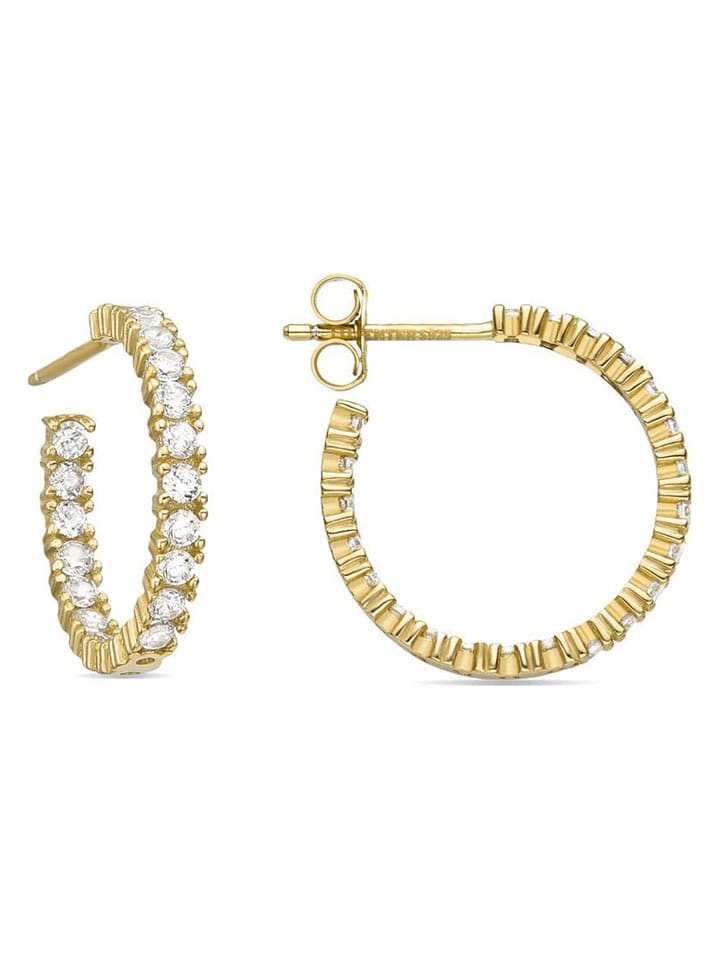 Luxenter Kolczyki-półkreole z cyrkoniami rozmiar: onesize