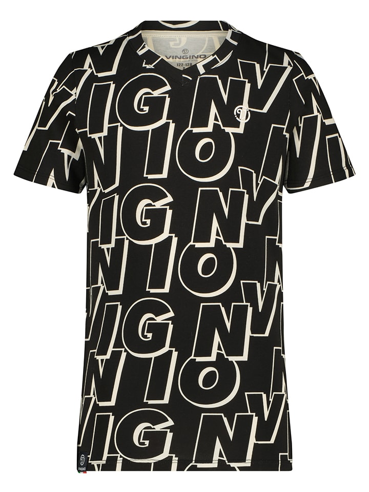 Vingino Koszulka "Logo" w kolorze czarnym rozmiar: 110/116