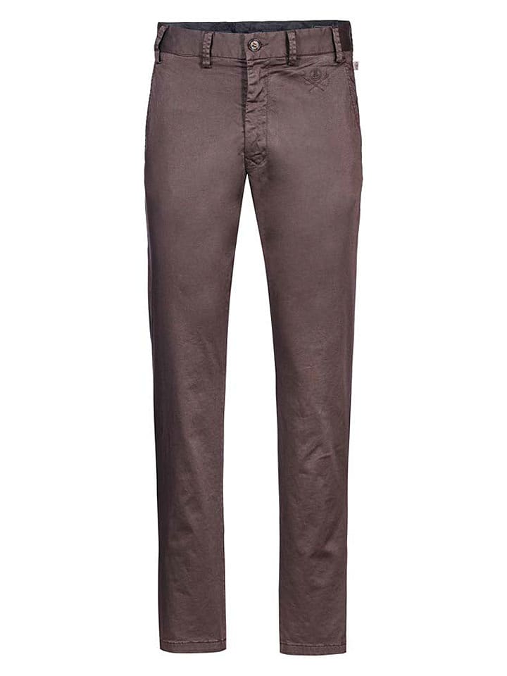 Herrlicher Spodnie chino "Iver" w kolorze brązowym rozmiar: W29