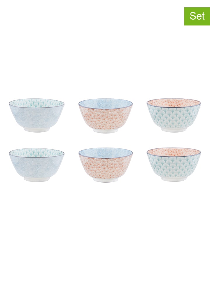 Björn Miski (6 szt.) w kolorze błękitno-zielono-różowym - Ø 12 cm rozmiar: onesize