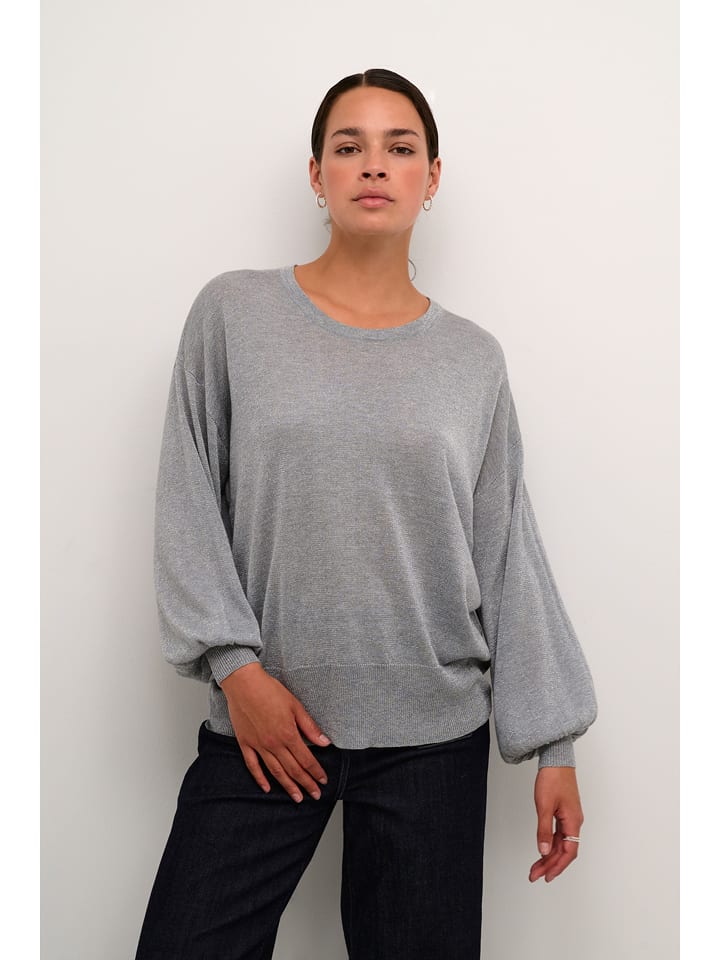 Kaffe Sweter "Ankra" w kolorze szarym rozmiar: M
