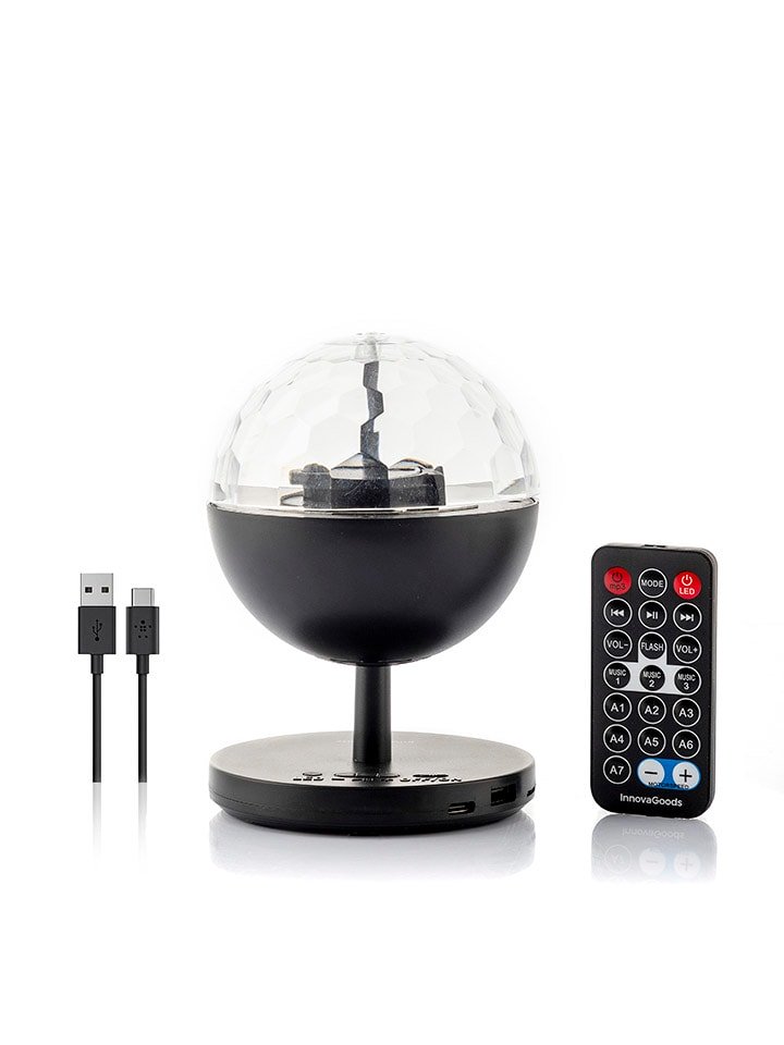 InnovaGoods Projektor LED w kolorze czarnym z głośnikiem rozmiar: onesize