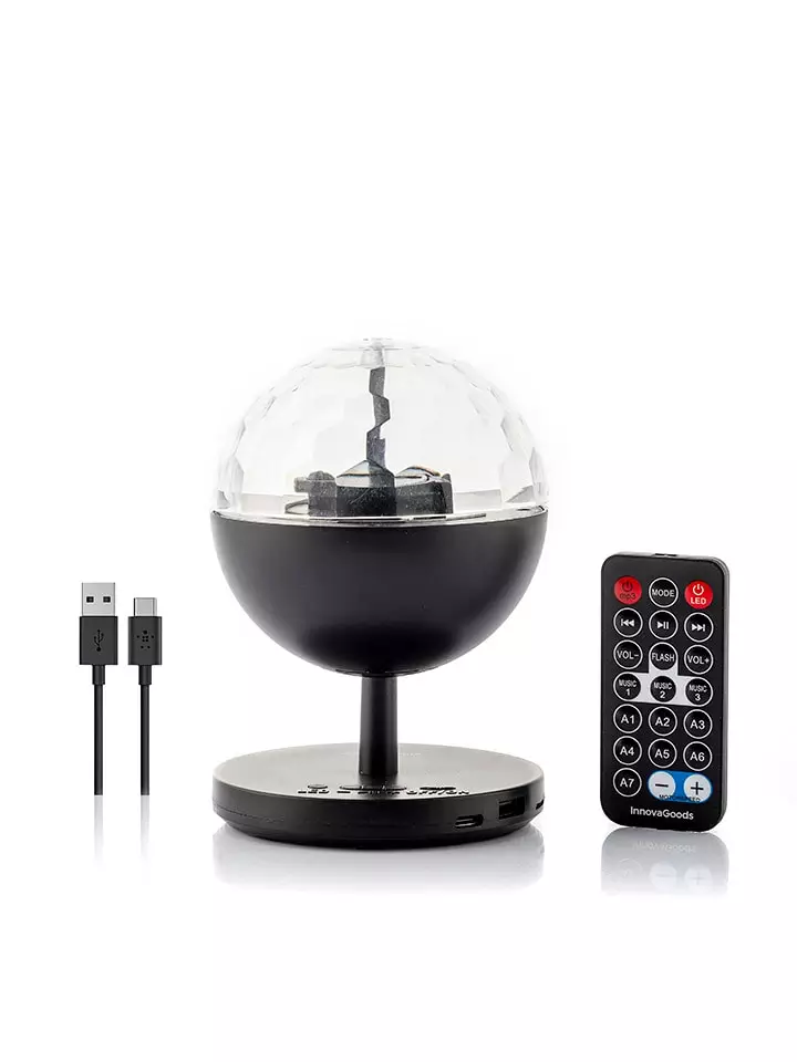 InnovaGoods Projektor LED w kolorze czarnym z głośnikiem rozmiar: onesize