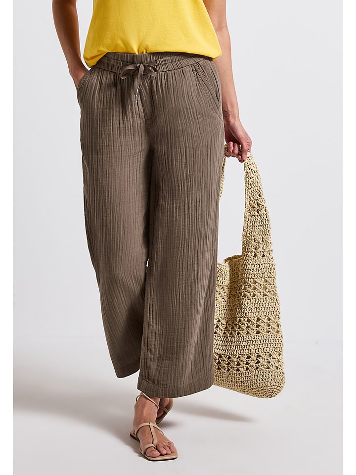 Street One Spodnie w kolorze jasnobrązowym rozmiar: W44/L28