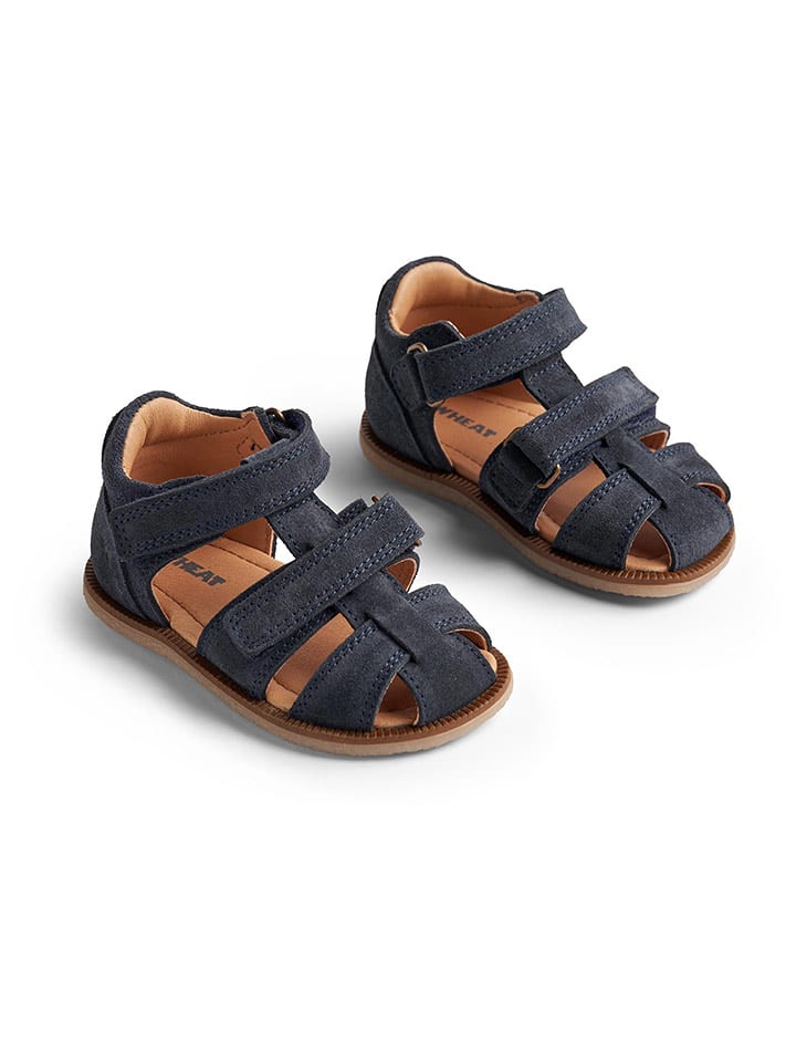 Wheat Skórzane półsandały w kolorze antracytowym rozmiar: 24