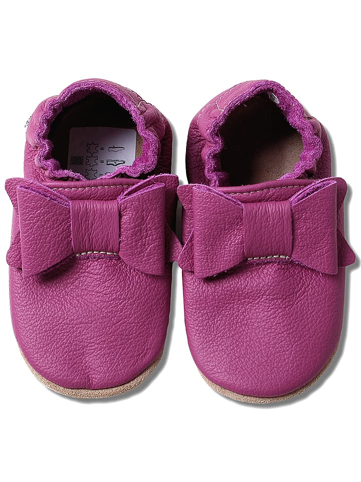 Hobea Skórzane buty w kolorze różowym do raczkowania rozmiar: 22/23