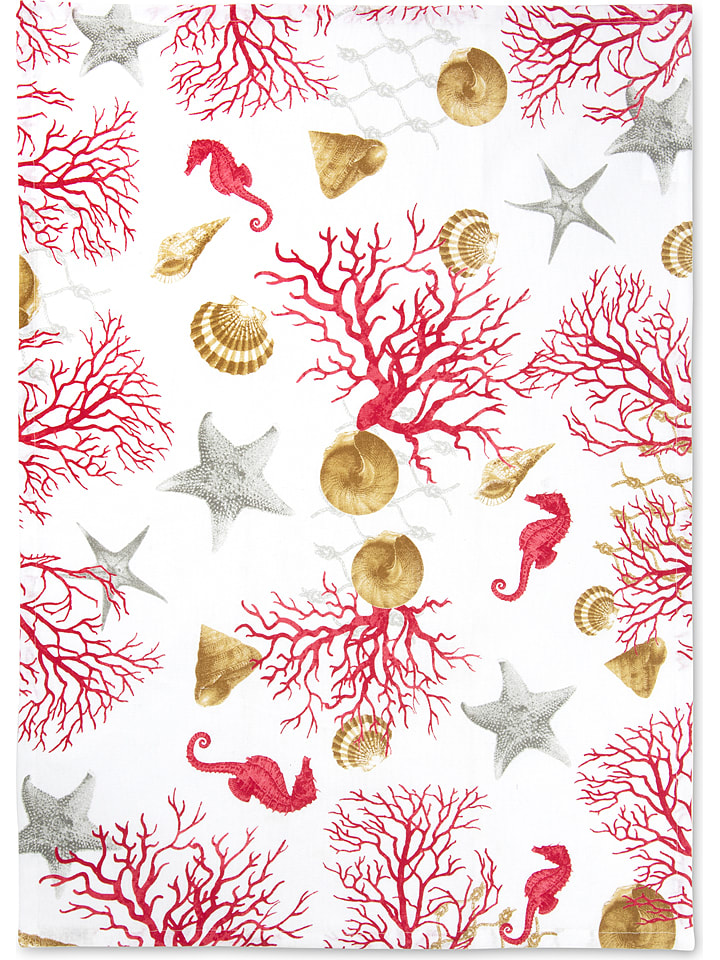 Trendy Kitchen by EXCÉLSA Ściereczka "Coral" ze wzorem do naczyń - 70 x 50 cm rozmiar: onesize