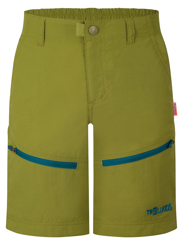 Trollkids Szorty trekkingowe "Seiland" w kolorze zielonym rozmiar: 152
