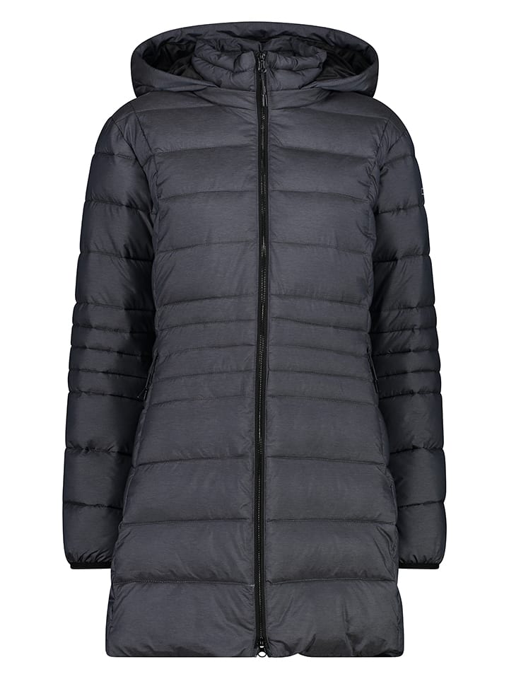 CMP Płaszcz pikowany w kolorze antracytowym rozmiar: 40