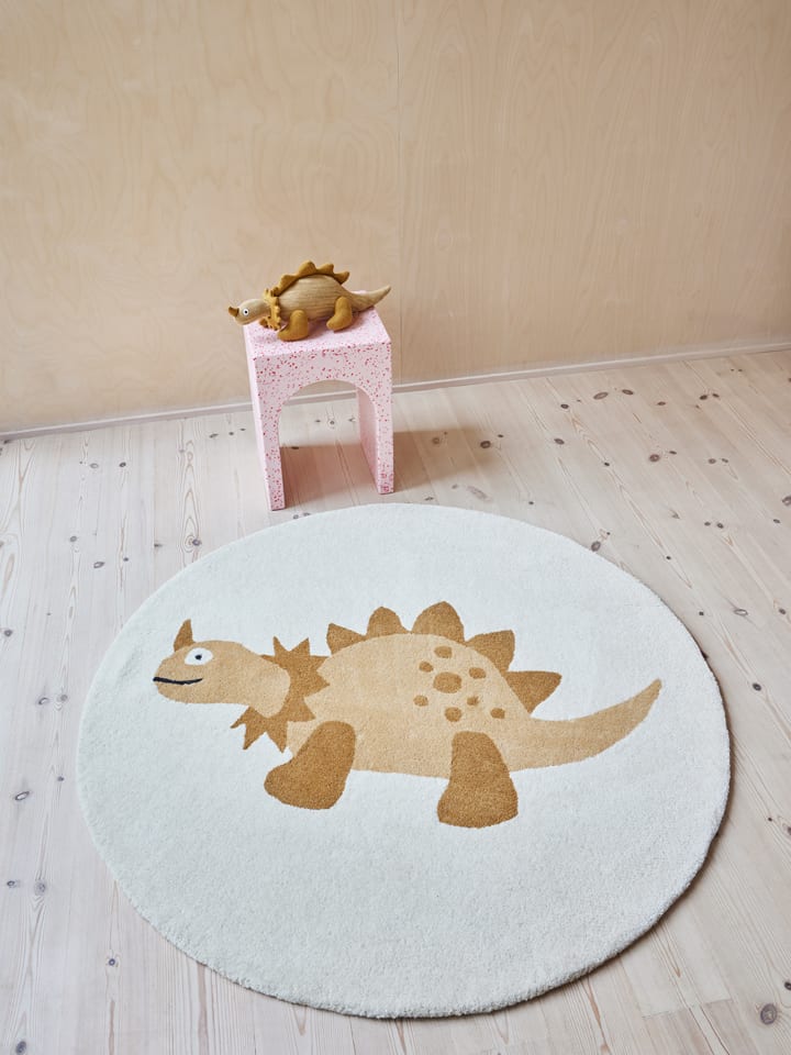 OYOY mini Dywan "Billy Dino" w kolorze beżowym - Ø 120 cm rozmiar: onesize