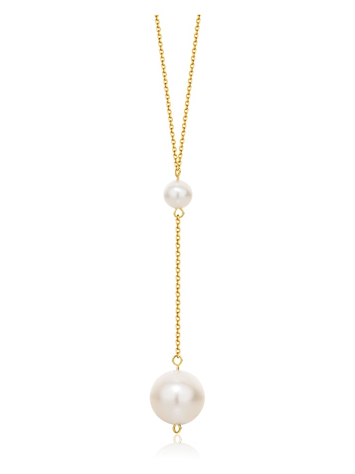 Diamant Exquis Złoty naszyjnik z perłami - dł. 45 cm rozmiar: onesize