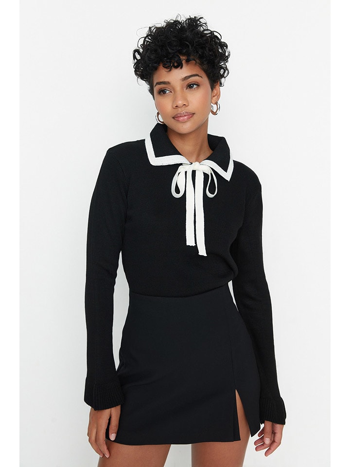 trendyol Sweter w kolorze czarnym rozmiar: S