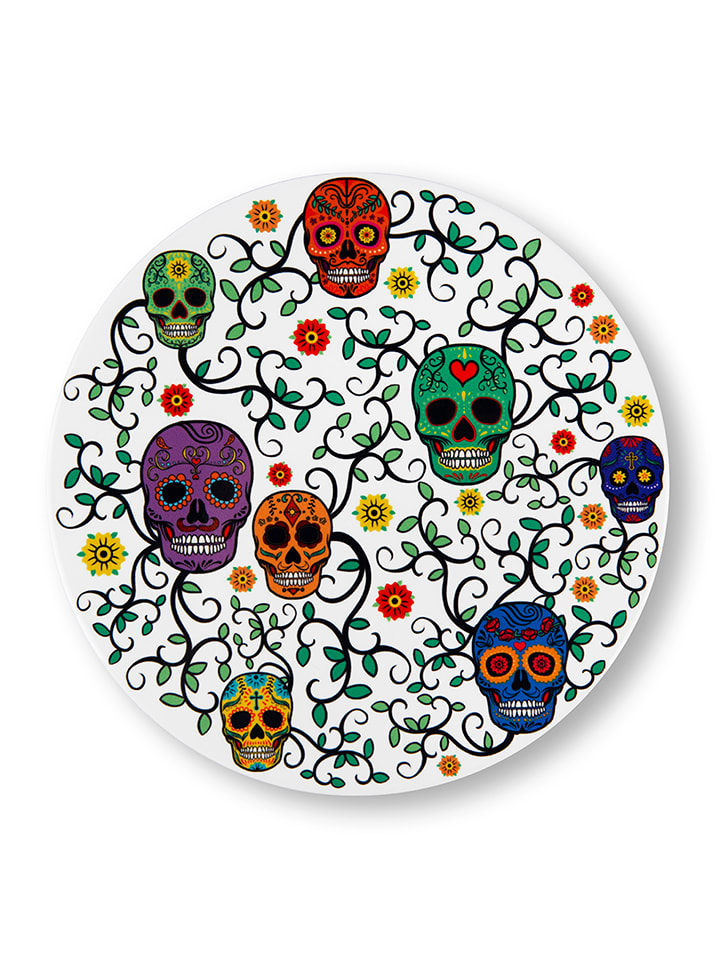 Trendy Kitchen by EXCÉLSA Podkładka "Calavera" ze wzorem - Ø 16 cm rozmiar: onesize
