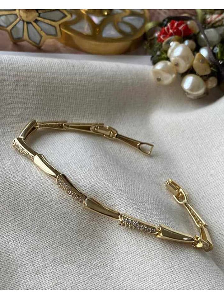 Luseera Pozłacana bransoletka z cyrkoniami rozmiar: onesize