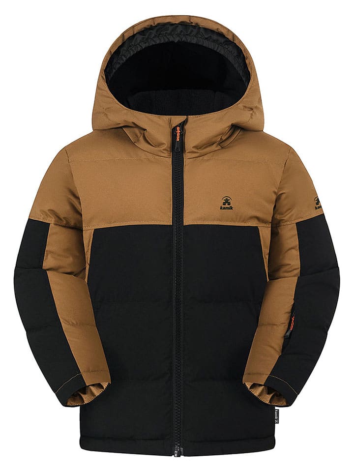 Kamik Kurtka zimowa "Tucker" w kolorze jasnobrązowo-czarnym rozmiar: 104