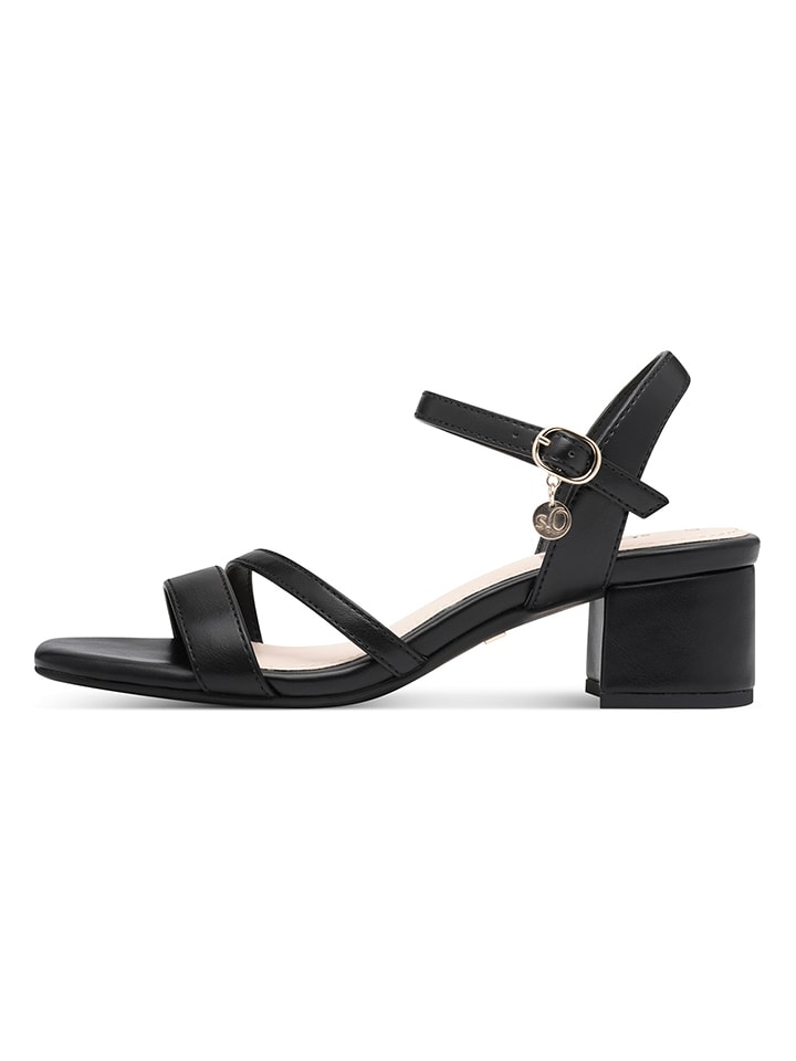 s.Oliver Sandały w kolorze czarnym na obcasie rozmiar: 38