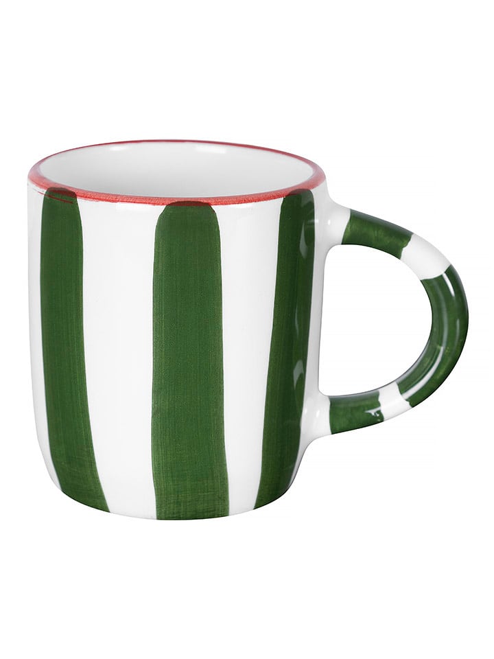 The Wild Hug Kubek "Minerva" w kolorze biało-zielonym - wys. 9 cm rozmiar: onesize