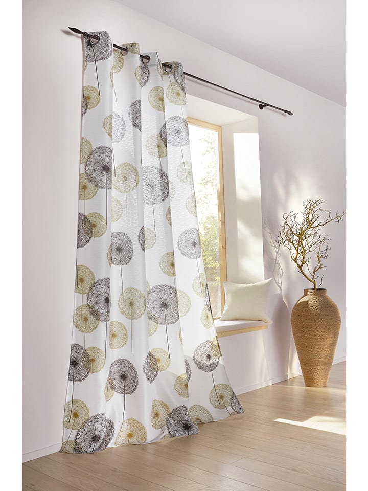 heine home Zasłona dekoracyjna w kolorze kremowo-brązowym rozmiar: 225x135 cm