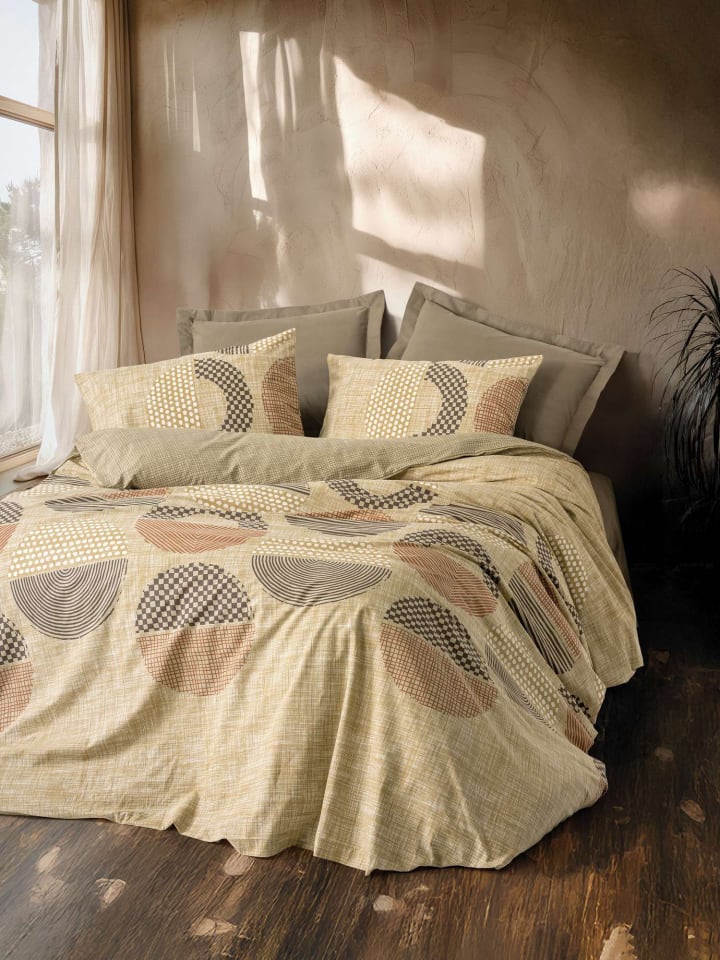 Mijolnir Komplet pościeli renforcé w kolorze kremowo-brązowym rozmiar: 240x220 cm