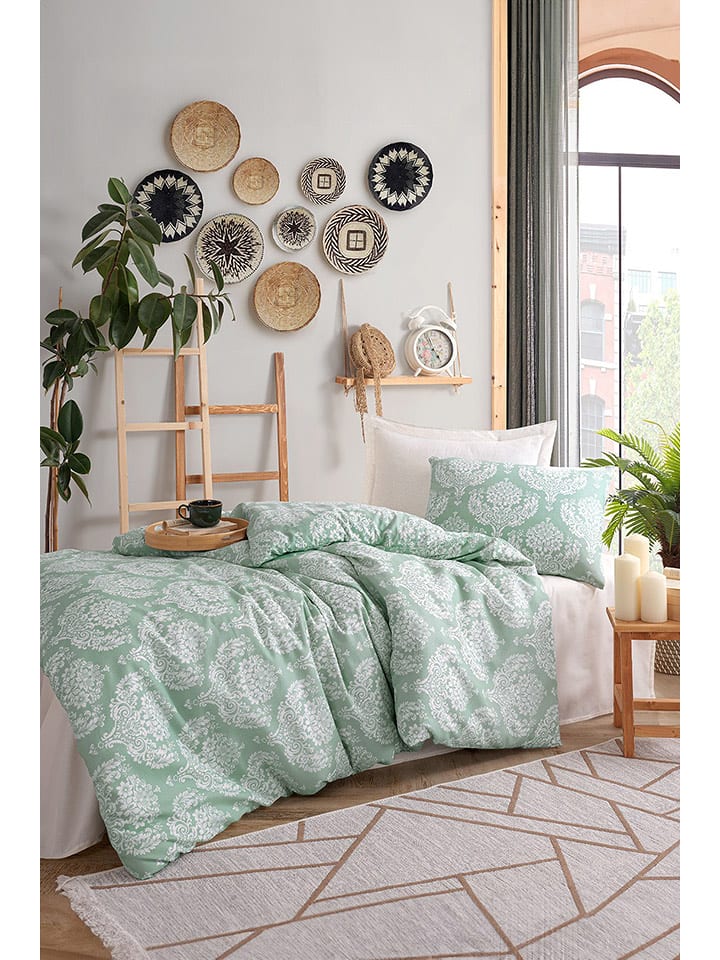 Elizabed Komplet pościeli w kolorze miętowym rozmiar: 140x200 cm