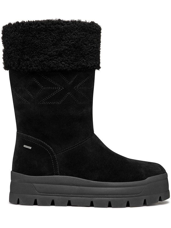 Geox Skórzane kozaki zimowe "Spherica" w kolorze czarnym rozmiar: 40