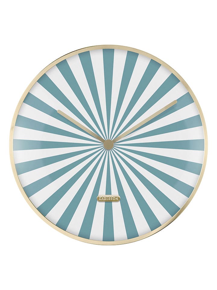 Karlsson Zegar ścienny "Candy Swirl Dome" w kolorze biało-niebieskim - Ø 40 cm rozmiar: onesize