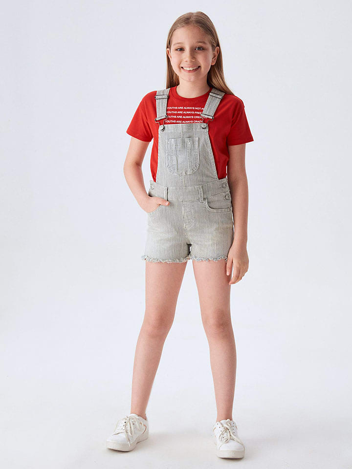 LTB Ogrodniczki dżinsowe "Lorella" w kolorze szarym rozmiar: 152