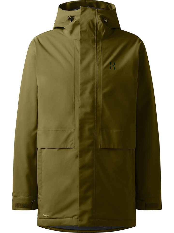 Haglöfs Parka funkcyjna "Salix Proof Mimic II" w kolorze khaki rozmiar: L