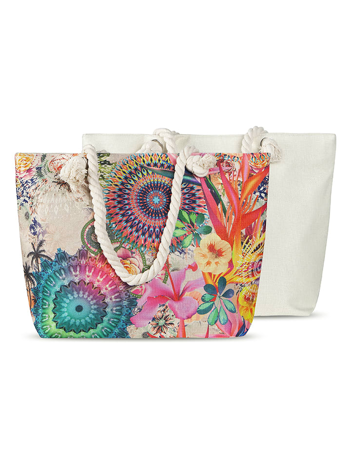 Hip Torba plażowa "Maelli" w kolorze kremowym ze wzorem - 60 x 43 cm rozmiar: 43x60 cm