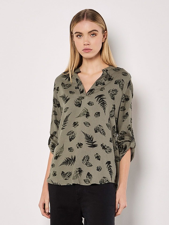 Apricot Bluzka w kolorze oliwkowo-czarnym rozmiar: XS